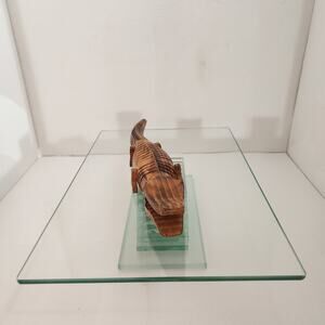 Handmade Vintage Wooden Articulating Alligator